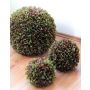 Artificial red cabbage leaf ball DETLEV, plastic grid, green-burgundy, Ø10"/25cm