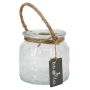 Lantern KAPPY with cord, pattern, clear, 11cm, Ø11cm
