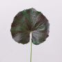 Artificial Geranium Leaf HEIDEGARD, green-red, 15"/38cm, Ø5.1"/13cm