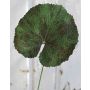 Artificial Geranium Leaf HEIDEGARD, green-red, 15"/38cm, Ø5.1"/13cm