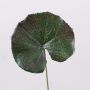 Artificial Geranium Leaf HEIDEGARD, green-red, 15"/38cm, Ø4.3"/11cm