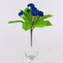 Artificial daisy PEGGY, on spike, blue, 10"/25cm