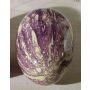 Decorative egg DUKI with hanging string, violet, 4.7"/12cm