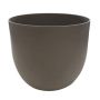 Round plant pot ANOUCK made of recycled plastic, taupe, 13"/32,5cm, Ø15"/39cm