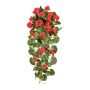 Decorative flower Hanging geraniums DOLKREN, spike, crossdoor, red, 31"/80cm