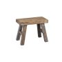 Wooden stool ALVE, brown-grey, 10"x4.7"x8"/25x12x20cm