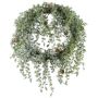 Decorative ceiling wreath Cedar MOPLI, cones, frosted, green-white, Ø14"/35cm