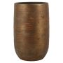 Ceramic vase RODYN ribbed, gradient, gold, 50cm, Ø32cm