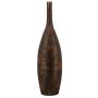 Ceramic vase decorative bottle RODYN ribbed, gradient, gold, 31"/80cm, Ø9"/23cm
