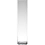 Cylindrical flower vase SANYA EARTH, glass, transparent, 20"/50cm, Ø3.5"/9cm