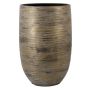 Ceramic vase RODYN ribbed, gradient, brown, 50cm, Ø32cm