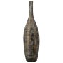 Ceramic vase Decorative bottle RODYN ribbed, gradient, brown, 100cm, Ø26cm