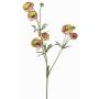 Fake ranunculus YARIS, green-pink, 26"/65cm, Ø1.2"-1.8"/3-4,5cm