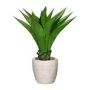 Artificial succulent Agave americana GLORK in cement pot, green, 30"/75cm