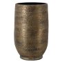 Ceramic vase YELAN with grain, brown-gold, 50cm, Ø32cm