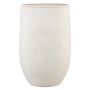 Plant vase SOLIM, relief pattern, ceramic, white, 50cm, Ø32cm