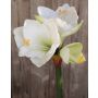 Artificial amaryllis YOLANTE, white-green, 28"/70cm, Ø9"/23cm