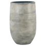 Pflanzvase SOLIM, relief pattern, ceramic, blue-grey, 20"/50cm, Ø13"/32cm