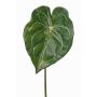 Artificial anthurium leaf LUVINA, green, 26"/65cm