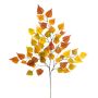 Artificial Birch foliage spray NIKOLAJ, yellow-brown, 26"/65cm