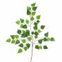 Artificial Birch foliage spray NIKOLAJ, green, 28"/70cm