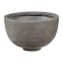 Round flower bowl NARUKO, e.g. for pedestal column, 3 pieces, fibreglass, grey, 14"x8"/35x21,5cm, 18"x11"/46x29cm, 21"x13"/53x33cm