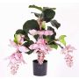 Artificial medinilla bush LAILANI, pink, 31"/80cm, Ø8"/20cm