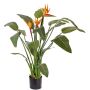 Fake Bird of Paradise flower DALILA, orange-violet, 4ft/110cm, 7"x9"/17x22cm