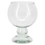Large Cognac glass NELMAR on a base, recycled, transparent, 7.5"/19cm, Ø5.5"/14cm