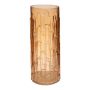 Glass vase Zylinder YAINAL patterned, orange-clear, 30cm, Ø12cm