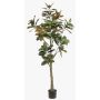 Artificial Yulan magnolia BELLITA, artificial trunk, green-olive, 6ft/180cm