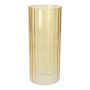 BLANDINA decorative vase, glass, fluted, yellow-transparent, 24cm, Ø10cm