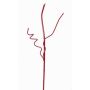 Artificial corkscrew willow spray, AZMIDI, red lacquered, 37"/95cm