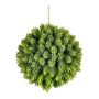 Artificial hop ball VALKIN with flowers, hanging, green, Ø18cm