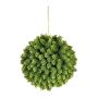 Artificial hop ball VALKIN with flowers, hanging, green, Ø21cm