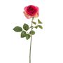 Rose Artificial BRUNETTE, hot pink-green, 70cm, Ø11cm