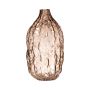 Bottle vase CLIFFORD with grain, Glass, beige-clear, 22cm, Ø11,3cm