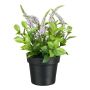 Artificial flower Speedwell GRINTOL in decorative pot, light purple, 7"/18cm
