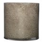 Glass cylinder for candles SANYA EARTH, speckled, grey-gold, 4.7"/12cm, Ø4.7"/12cm