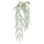 Artificial branch shield fern VRENTO, snow-covered, green-white, 3ft/100cm