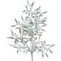 Artificial branch mistletoe PLAVIR with berries, frosted, white-green, 22"/55cm
