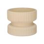 Reversible Glass candle holder ARTORIUS for Maxi-Teelichter, Stumpenkerzen, sand-matt, 7cm, Ø9cm