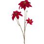 Artificial flower branch Poinsettia VORLIN, red, 26"/65cm