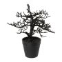 Artificial beech tree BONKA, bare, decorative pot, black, 9"/24cm