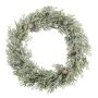 Decorative cypress wreath MIVLO, cones, frosted, white-green, Ø14"/35cm