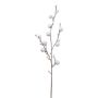 Decorative cotton branch GRIFON with fruits, white, 3ft/90cm