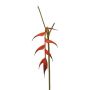 Artificial Heliconia flower MENJU, orange, 22"/55cm