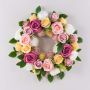 Artificial rose wreath WOPUNY, multicoloured, Ø55cm