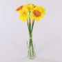Artificial daffodil bouquet LELA, yellow-orange, 35cm, Ø20cm