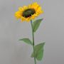 Artificial sunflower EDSINA, yellow-orange, 110cm, Ø24cm